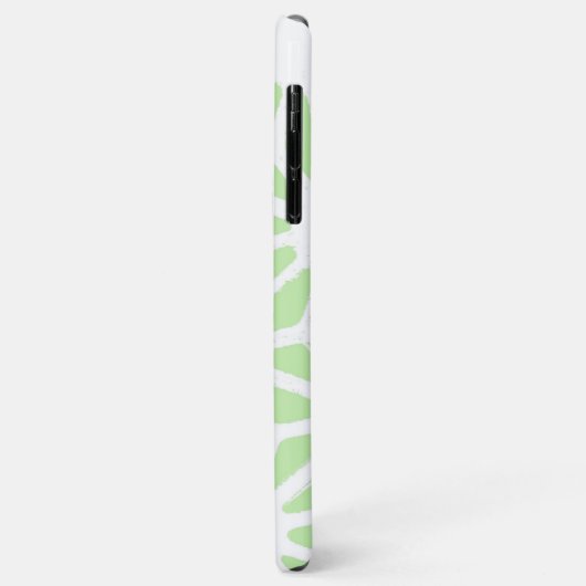 Coques Case-Mate iPhone Motif géométrique vert pomme (Dos/Gauche)