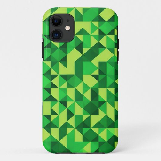 Coques Case-Mate iPhone Motif géométrique vert Saint Patrick's Day (Dos)