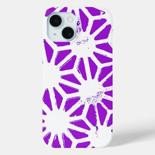 Coques Case-Mate iPhone Motif géométrique violet royal (Verso)