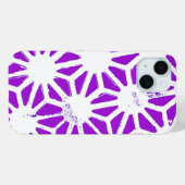 Coques Case-Mate iPhone Motif géométrique violet royal (Verso (horizontal))