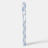 Coques Case-Mate iPhone Motif Gingham Bleu Clair Imprimé Carreaux Classiqu (Verso / Gauche)