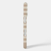 Coques Case-Mate iPhone Motif Gingham Carreaux Vichy Neutre Nom (Verso / Droite)