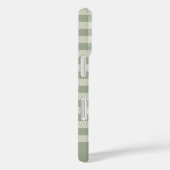 Coques Case-Mate iPhone Motif Gingham Carreaux Vichy Sage Nom (Verso / Droite)