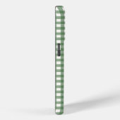 Coques Case-Mate iPhone Motif Gingham Vert avec Nom (Verso / Droite)