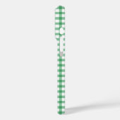 Coques Case-Mate iPhone Motif Gingham Vert Pastel Mignon (Verso / Gauche)
