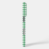 Coques Case-Mate iPhone Motif Gingham Vert Pastel Mignon (Verso / Droite)