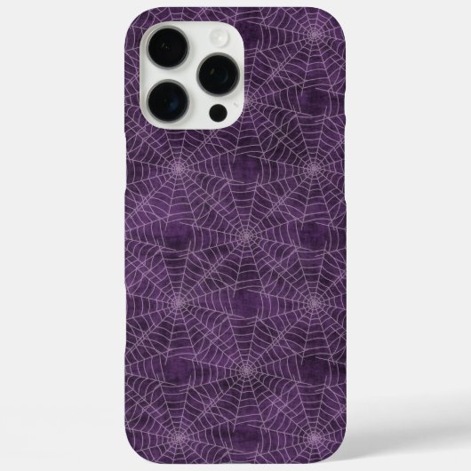 Coques Case-Mate iPhone Motif gothique violet et argenté Spiderweb (Verso)