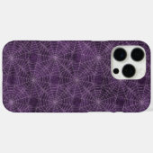Coques Case-Mate iPhone Motif gothique violet et argenté Spiderweb (Verso (horizontal))