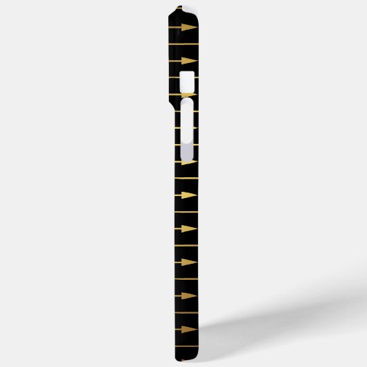 Coques Case-Mate iPhone Motif Gradient Jaune et Flèches Noires (Verso / Gauche)