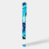 Coques Case-Mate iPhone Motif Graffiti moderne bleu (Verso / Droite)