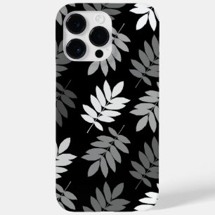 Coque Pour Pour iPhone 14 Pro Max Motif Grande Feuille Elder Noir Blanc Gris