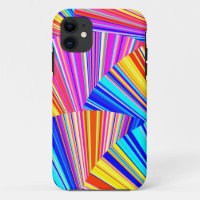 Motif graphique rose violet bleu jaune