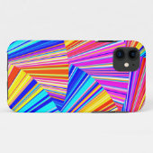 Coques Case-Mate iPhone Motif graphique rose violet bleu jaune (Dos (Horizontal))