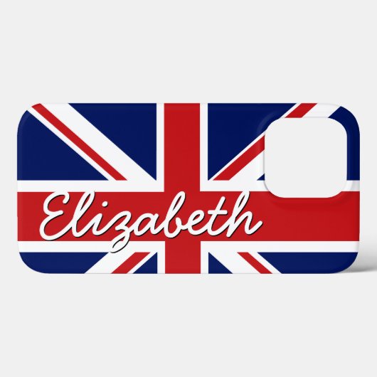 Coques Case-Mate iPhone Motif Gras - Nom du script d'indicateur Union Jack (Verso (horizontal))