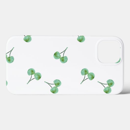 Coques Case-Mate iPhone Motif Green Cherry (Verso (horizontal))
