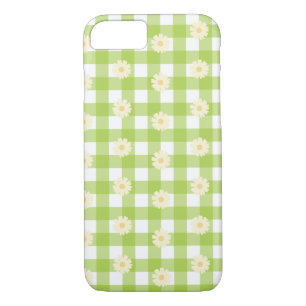 Case-Mate iPhone Case Motif Green Daisy En vichy