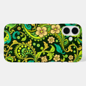 Coques Case-Mate iPhone Motif Green Paisley (Verso (horizontal))