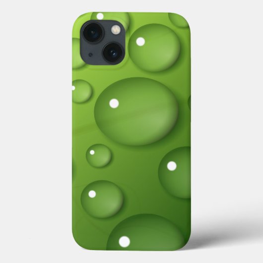 Coques Case-Mate iPhone Motif Green Raindrop (Verso)