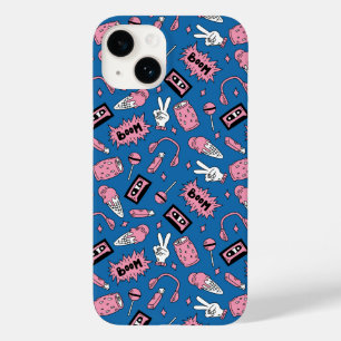 Coque Pour iPhone 14 Motif gribouillé des années 90