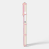 Coques Case-Mate iPhone Motif Grille Beige et Rose Clair (Verso / Gauche)