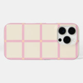 Coques Case-Mate iPhone Motif Grille Beige et Rose Clair (Verso (horizontal))