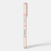 Coques Case-Mate iPhone Motif Grille Beige et Rose Clair (Verso / Droite)