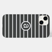 Coques Case-Mate iPhone Motif gris blanc élégant Nom monochrome (Verso (horizontal))