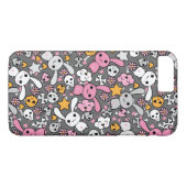 Coques Case-Mate iPhone motif gris de kawaii (Dos (Horizontal))