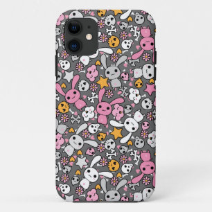 Coque iPhone 11 motif gris de kawaii