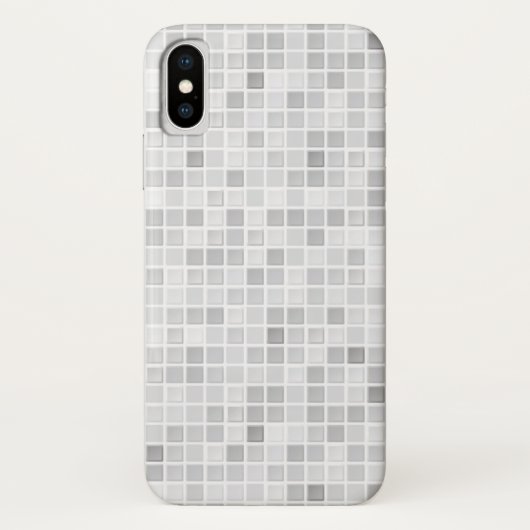 Coques Case-Mate iPhone Motif gris de tuiles (Dos)