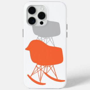Coque iPhone 15 Pro Max Motif gris du milieu du siècle Silhouette
