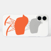 Coques Case-Mate iPhone Motif gris du milieu du siècle Silhouette (Verso (horizontal))