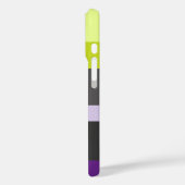 Coques Case-Mate iPhone Motif gris vert violet géométrique Abstrait (Verso / Gauche)