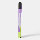 Coques Case-Mate iPhone Motif gris vert violet géométrique Abstrait (Verso / Droite)