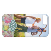Coques Case-Mate iPhone Motif grunge floral fait sur commande d'art de (Dos (Horizontal))