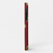 Coques Case-Mate iPhone Motif hamburger sur le marron (Dos/Gauche)
