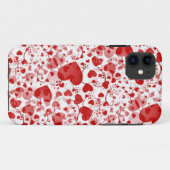 Coques Case-Mate iPhone MOTIF HEART - rouge et blanc (Dos (Horizontal))