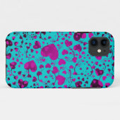 Coques Case-Mate iPhone MOTIF HEART - violet - faites votre propre couleur (Dos (Horizontal))