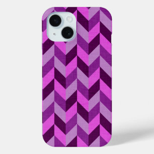 Coque Pour iPhone 15 Motif Herringbone en violet