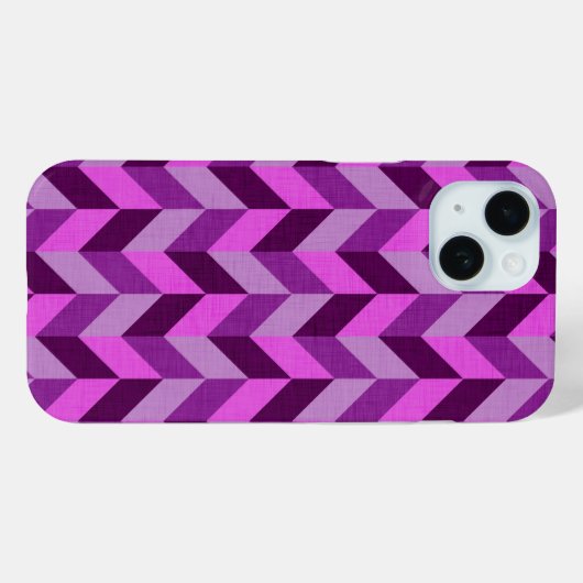 Coques Case-Mate iPhone Motif Herringbone en violet (Verso (horizontal))
