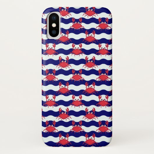 Coques Case-Mate iPhone Motif heureux de crabes (Dos)