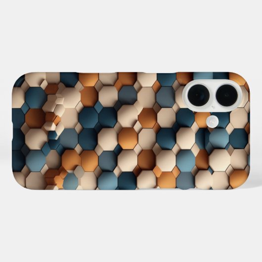 Coques Case-Mate iPhone Motif Hexagon (Verso (horizontal))