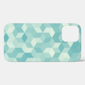 Coques Case-Mate iPhone Motif Hexagonal bleu clair transparent (Verso (horizontal))