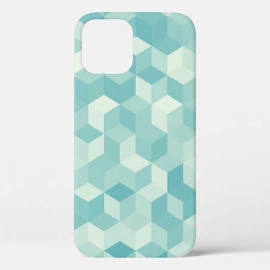 Coques Case-Mate iPhone Motif Hexagonal bleu clair transparent (Verso)