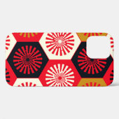 Coques Case-Mate iPhone Motif hexagonal de style asiatique (Verso (horizontal))