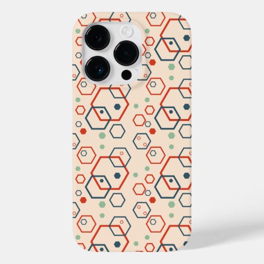 Coques Case-Mate iPhone Motif hexagonal géométrique moderne (Verso)