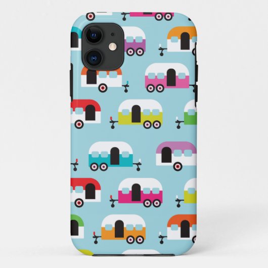 Coques Case-Mate iPhone Motif hippie de caravane de profondément satisfait (Dos)