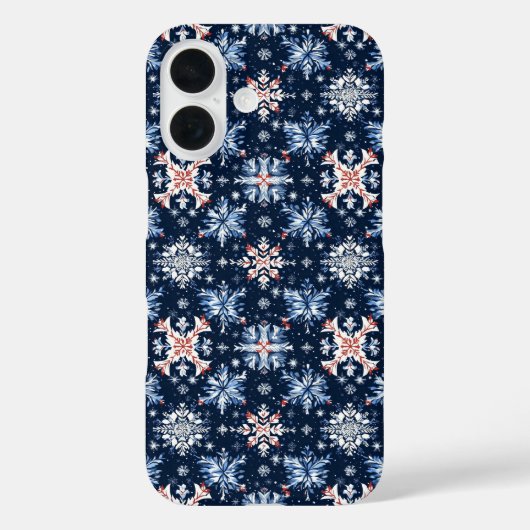 Coques Case-Mate iPhone Motif Hiver Bleu (Verso)