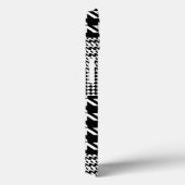 Coques Case-Mate iPhone Motif Houndstooth noir et blanc (Verso / Droite)