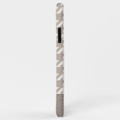 Coques Case-Mate iPhone Motif Houndstooth Taupe Neutre Personnalisé (Dos/Droite)